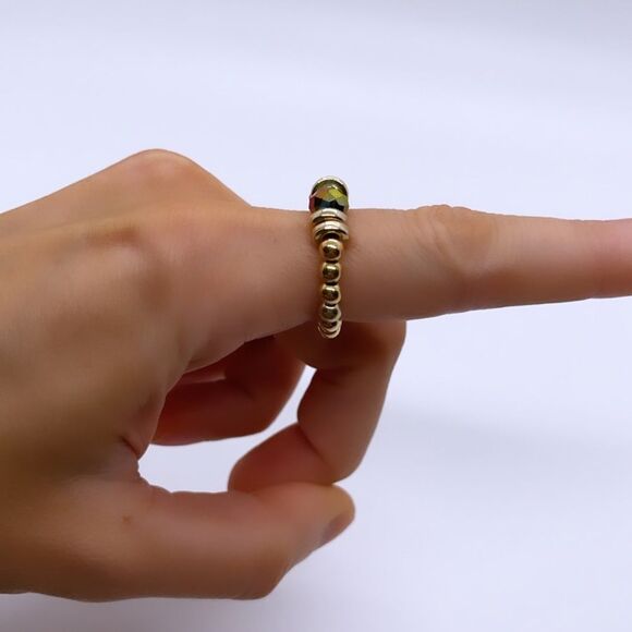 NWT Wool + Pepper Co. Beaded Stackable Ring - Picture 4 of 5